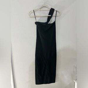 Good American asymmetrical ribbed dress nwot